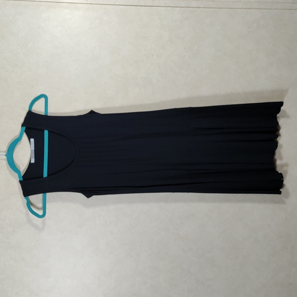 05102 Athleta indigo sleeveless drop waist knit dress S